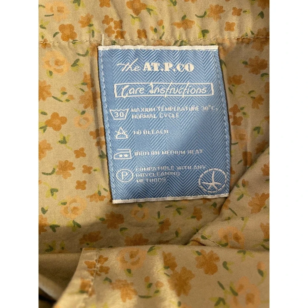 AT.P.CO Men's Khaki Cotton Shorts 54‎ US 38 NWT Tailored Fit Floral Lining Italy